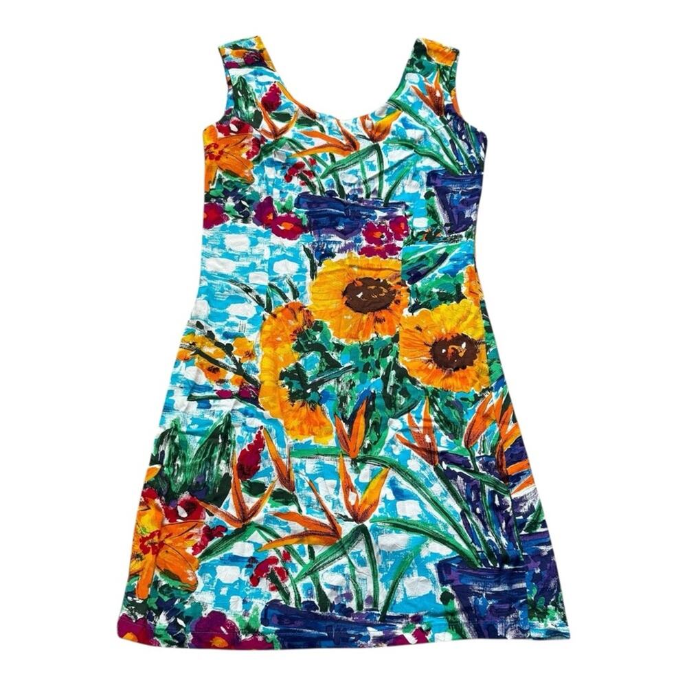 Vintage Jams World Sunflower Floral Printed Dress Size 5